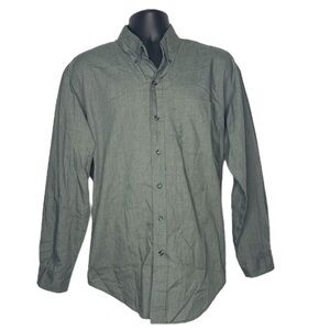 Basic Editions Classic Long Sleeve Dress Shirt (Size: M, Color: Gray)
